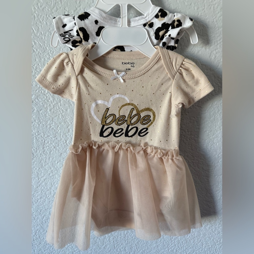 Bebe Dress and Bodysuit 0-3 Months